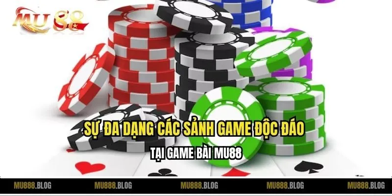 Sự đa dạng các sảnh game độc đáo tại game bài MU88