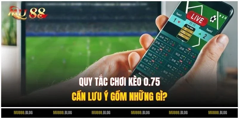 Quy tắc chơi kèo 0.75 cần lưu ý gồm những gì?