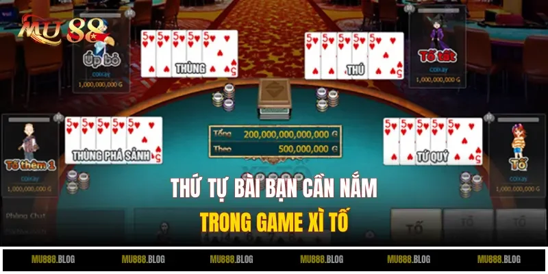 Thứ tự bài bạn cần nắm trong game